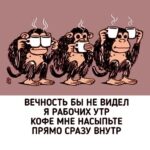 Три обезьяны с кружками