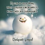 Снежок улыбается