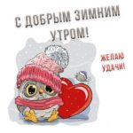 Совенок в шапке и с сердечком