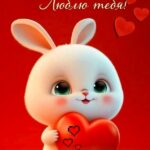 Милый зайчик с сердцем