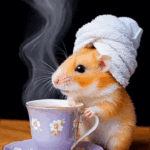 Хомячок пьет кофе